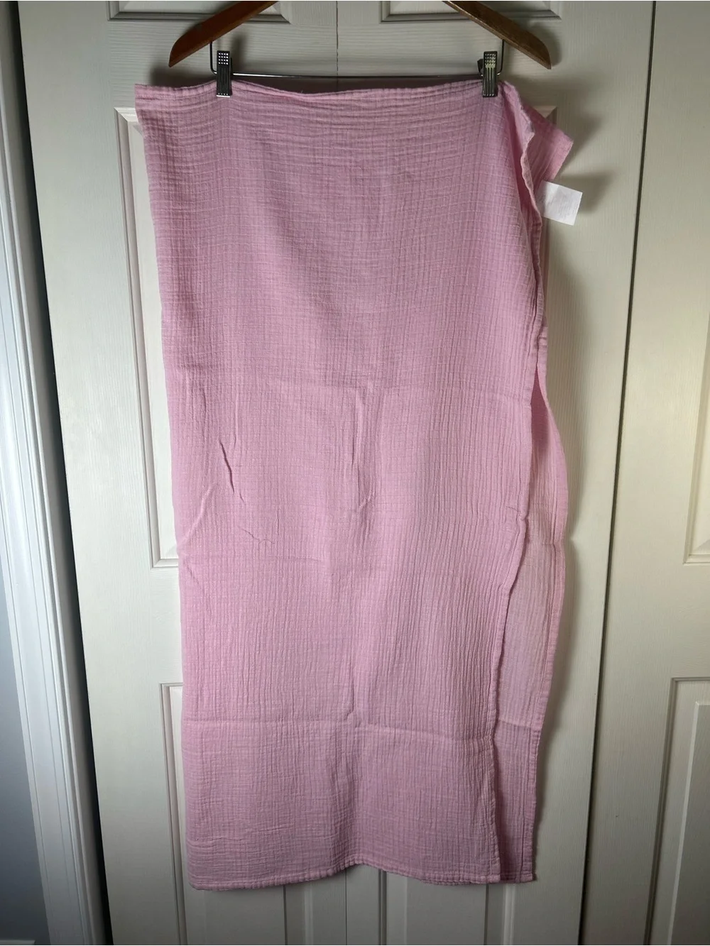 Little Journey Solid Light Pink Baby Swaddle Blanket Muslin Cotton aldi